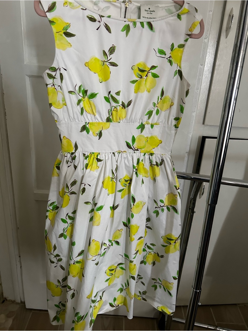 kate spade women White Dress with Yellow Lemon Print